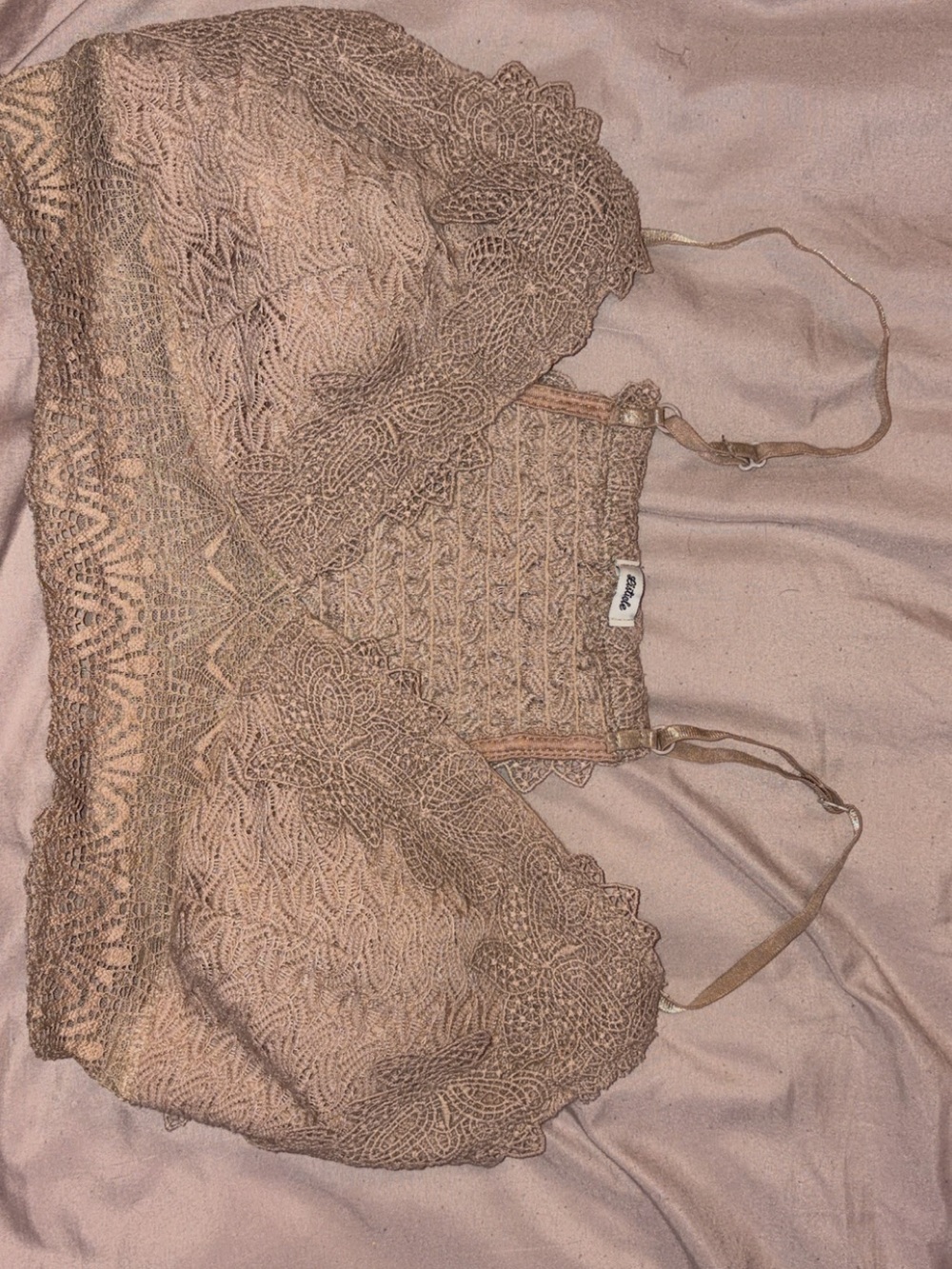 Listicle Lace Bralette in Taupe